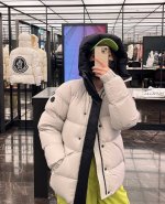 支持年后退换 P520 Mon*Cler 蒙口 羽绒服黑武士 米白色上身图男女同款