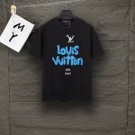 款号：A172 Louis Vuitton 路易威登Lv 2025新款压印Logo男女同款圆领T恤短袖 -面料采用280G 100%纯棉双纱面料 同缸定染特种加