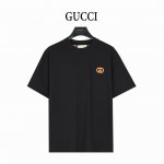 180 Gucci 古驰 25Ss 刺绣双G字母格纹领短袖T恤 定制260克全棉双纱紧密爽滑面料，布面干净，布纹清晰，手感非常细腻扎实，更加力挺 -万针刺绣工艺