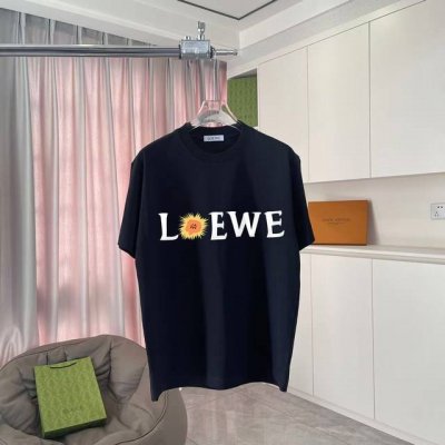 Loew*罗意威 2025夏季新款 个性字母Logo印花 定制面料300G 短袖T恤 男女同款 尺码：S M L Xl Xxl 五个码 颜色：黑色 白色 湖绿色