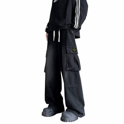 stone Island 石头岛牛仔裤， 男女同款 海外限量款纯色工装牛仔裤，25Aw石头岛最新款，简约大方日常通勤首选，辨识度更高，宽松廓型 ，男女都可驾驭，