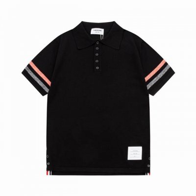 120 Thom Browne 汤姆布朗 拼色针织Polo衫 升级，灵感源自八十年代复古 原版面料 官方同款 针织 Polo衫 定制 网纱毛衣针织面料 手感非常