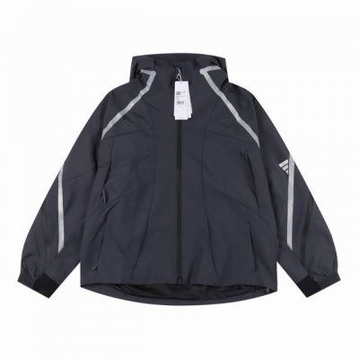 Adidas 阿迪达斯 24Fw Fos反光线条冲锋衣外衣 Gali 李佳隆，各路主理人上身同款，机能风冲锋衣外套，Fos先锋运动系列反光夹克，沉稳中透着犀利，