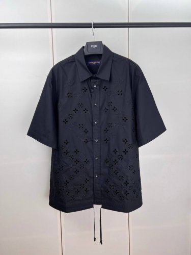 LV路易老花镂空短袖衬衫 S M L Xl