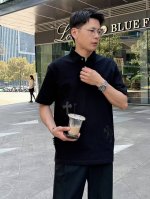 Jf58060克罗家polo系列 季度：2025春夏 颜色：黑色 白色 尺码: M-4Xl 版型：微阔版型 克重：220克重 珠地莫代尔polo 成份：100%