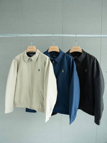 顶端版本 墙裂推荐 polo Ralph Lauren 纯色翻领拉链防风夹克 男女同款 颜色：米色 黑色 藏青 尺码：S M L Xl Xxl 尺寸推荐： S码
