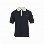 本地自取: 160 miu Miu/缪缪 25Ss 刺绣字母撞色Polo短袖 这款高定25最新款字母刺绣徽标撞色翻领珠地棉短袖T恤Polo衫， 刺绣徽标设计，细