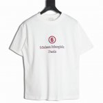 maisonmargiela 马吉拉 数字Logo刺绣及3D泼墨短袖T恤 重磅精梳260G纯棉双纱面料 胸前及后背字母Logo刺绣＋3D数码直喷工艺 螺纹定织定
