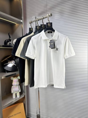 fend*芬迪 Ss25早春新款翻领Polo衫 高品质珠地棉材质 雍容华贵的品牌风格，260克重 客供进口面料 做出来的衬衫也是版型垂顺挺括，并且还抗皱抗起球，