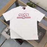 高版本 2025新款Gucci古驰经典腰带字母图案Logo印花休闲情侣圆领短袖T恤，采用32支双纱精梳纯棉爽滑手感，纯棉不起球不起毛，面料厚度270克重，单件重