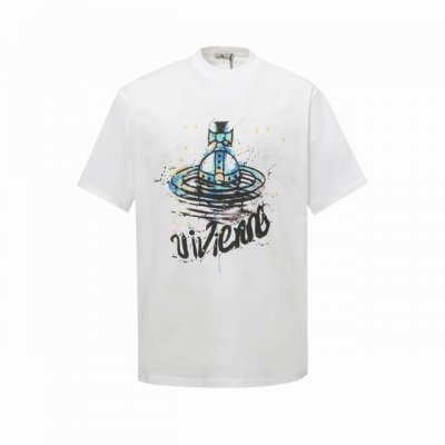 品牌： Vivienne Westwood维维安 韦斯特伍德 面料：100%棉 采用300克双纱面料，1*1索罗娜罗纹，宽松版型 工艺：进口数码白墨直喷，在时尚
