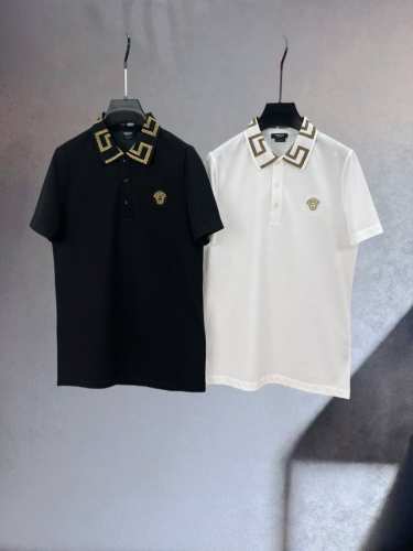 versace范思哲 25Ss新款春夏短袖 最高版本客供定制丝光珠地棉高端面料 简单时尚款，配色超级好看！经典Logo的设计 简单大方的款式！满满的高级感，四季