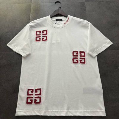 爆款推荐 givenchy纪梵希2025新款贴布绣短袖T恤 高版本高品质原版面料 网红明星同款 定制32支双纱280克重棉 前幅领口绣花+贴布绣工艺 手感非常舒