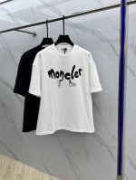 Moncler 蒙口 2025Fw春夏新品圆领打底外穿T恤，立体感Logo微廓形半袖，活性纯棉打底T恤，棉，手感面糯有骨感，柔而有韧性。工艺处理，韧性和抗皱性能