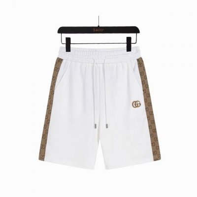 实拍细节图+尺码表 Gucci 古驰 双G字母刺绣双边织带Logo标识 五分裤 高品质牛肚面料 特别手感 超级质感 舒适柔软透气 休闲宽松版型 潮流男女同款 短