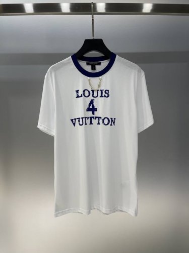 独家首发原单品质 Louis Vuitt*N 25 新款字母Logo数字4印花 撞色圆领链条圆领短袖T恤！质感十足 经典版型 单穿内搭都出彩时髦 Sml 180