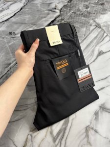 Zegna 杰尼亚 超A代购级别强货 2025春夏专柜新款 Ez家专柜直供产品 顶级原单商务正装直筒男士西裤春夏休闲裤 25Ss春夏高端男士定制专柜高级品质 完
