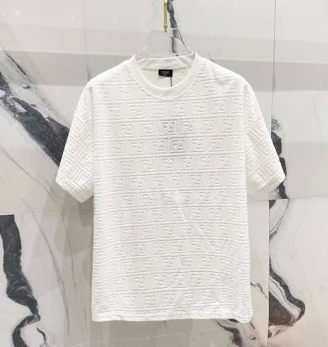 高品质 Fendi 芬迪3D凹凸提花植绒T桖！ 25Ss春夏新品，官网旗舰店同步开售，全身上下双F提花植绒工艺，客供230克双纱面料，时尚奢华，高端人士必备，可