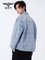 270 Boy London25春款男女同款立体提花牛仔外套 款号：B243N5000506 潮流主义 男女日常通勤穿搭必备单品，正确版本，欢迎对比 开模定制原