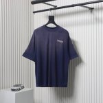 balenciaga 巴黎世家 25Ss 水洗可乐刺绣炒色破洞短袖T恤 夏日多巴胺复古炒色可乐波浪刺绣破坏系列采用巴黎25年最新款面料 胸口刺绣及后背大Logo
