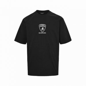 balenciaga 巴黎世家 25Ss 兰博基尼联名印花短袖 轻奢主义 男女日常通勤穿搭必备单品 正确版本 随意对比 详细特征 260克 % 纯棉双纱汗布面料
