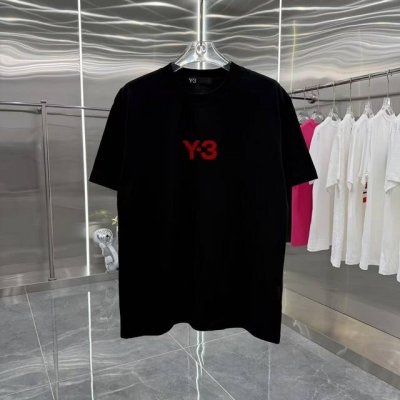 y3 2025夏季新款 圆领短袖 刻字模印花 男女同款宽松版 S M L Xl Xxl 五个码 颜色 黑色 白色