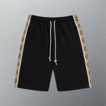 高版本 gu 夏季新款 定制纯棉面料 3M反光织带拼接 专柜同步男女同款 休闲短裤五分裤 颜色 黑 绿 杏 尺码 Xs~L