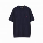 新品上新！ 拉夫劳伦夏季新品麻花骑士男士针织圆领短袖，采用原版一致百分百纯棉纱线，含百分之14羊毛，大厂工艺14针纱织密度质感肉眼可见，细腻透气，洗后不变形
