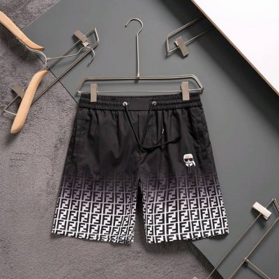 fendi 芬迪 2025春夏季新款休闲高品质 速干裤梭织面料 沙滩裤 超高端品质3D数码印花工艺制作而成 原版复刻 整体提花最新字母联盟Logo图案设计 纤维
