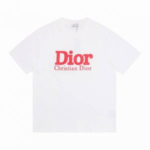 上新 高版本 dior 迪奥 硅胶字母爆裂短袖T恤 最高版本 定制面料 克100%双纱棉 字母硅胶彩色立体烫画工艺设计 辅料 开模原版过鉴定领标100%真丝洗水