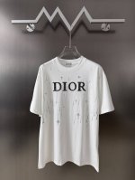 Dior 迪奥 采用270G高克重双纱棉 进口机器重工亮片刺绣满天星印花 宽松版型，男女同款，爆款 颜色 ：黑色 白色 Size：S M L Xl Xxl