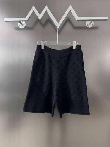 Louis Vuitton25Ss提花短裤 正品11939购入开发 60支高品精疏棉纱 18支人棉蜈蚣松纱 采用日本进口机Muratec14针 毛料提花 毛料洗