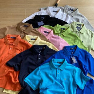 主图 品质polopolo Ralph Lauren 拉夫劳伦十二色专柜同款通勤商务休闲纯色小纯棉Logo刺绣短袖 上衣polo衫 夏季不二色选择，色卡短袖，众