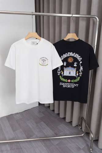x036 Casablanca 卡萨布兰卡25Ss新款T恤，前后幅彩色图案+Logo印花工艺，品牌Logo经典设计 高度定制260克双纱纯棉面料，面料柔软 时尚