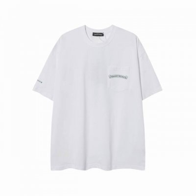 高版本Chrome Hearts 克罗心荧光绿重叠十字印花短袖 面料使用32支 克全棉双纱面料 纹路清晰可见 质感柔软细腻光滑 垂感十足 有一定厚度 非低廉材质