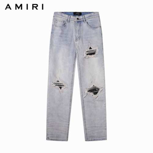 原单 款号：A113 上新 Amiri 新款 水洗破洞拼接高街修身牛仔裤长裤- Amiri音译为埃米尔，是创始人的名字，Amiri的创始人Mike Amiri从