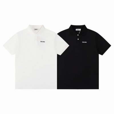 顶级高品质Miumiu 新款系列 微标字母polo衫 采用进口绣花机器 ，原版一致 定制高克重螺纹 双面珠地面料 三标齐全 定制纽扣 面料柔软舒适 还原原版一比