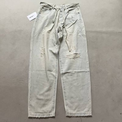 Acne Studios洗水破洞腰带长裤