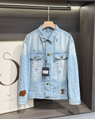 Louis Vuitton X Tyler 路易 威登 四季联名 彩色绣花字母糖果老花牛仔外套 Jj林俊杰｜龚俊｜宋茜｜黄晓明 贾斯汀 比伯｜白敬亭｜等众多明星
