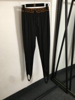 款号20252864 Versac*新款 织带收腰弹力修身打底裤 踩脚裤，黑色，S-Xl， M码；腰围64弹力，长106