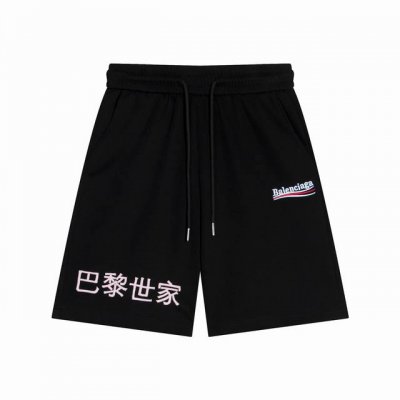 春夏短裤新款1:1经典款式 Balcenaiga 采用高级质量面料：400G.棉80%.聚酯纤维16% 码数：Xs. S. M. L. 颜色： 黑色.前幅左右经