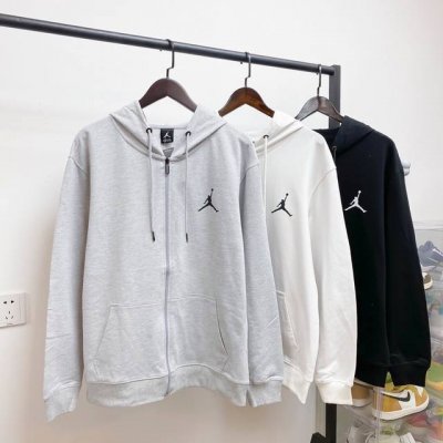 Air Jordan乔丹专柜经典款印花Logo毛圈连帽拉链薄款卫衣外套火力上新 做你的潮流穿搭衣柜垂坠感极加优质印花Logo大连帽设计欧美街搭潮人的不二之选 校
