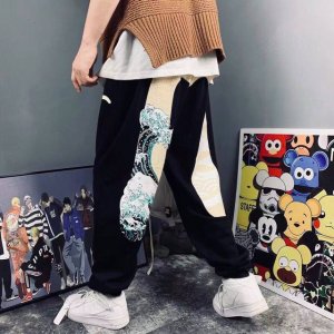 evisu福神海浪达摩印花大M印花长裤男女同款 重磅专柜最新款 走一波 绝对私房牛货 官网柜子同步火爆在售 高密度精梳纯棉面料 不变形不起球 后侧发M印花摸起来