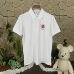 panda版本 供货 #代购级 巴宝莉 Burberry博柏利 Logo图案纽扣短袖polo衫 男款 白色 巴宝莉 2025Ss夏季新款字母Logo男士翻领po