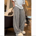 上新 2025新款光版Balenciaga 巴黎世家微弹条纹裤拖地裤男女同款休闲运动裤 网红明星同款 面料柔软舒适版型舒适 原版面料 高版本 高品质 版型效果超
