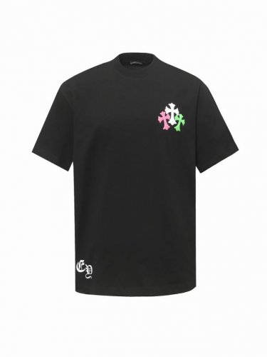 Chrome Hearts 克罗心Ch 发泡印花短袖T恤 面料采用280克重精梳棉，定制32支1*1螺纹，成衣两遍水洗处理，面料舒适亲肤无异感，定制定染面料，纺