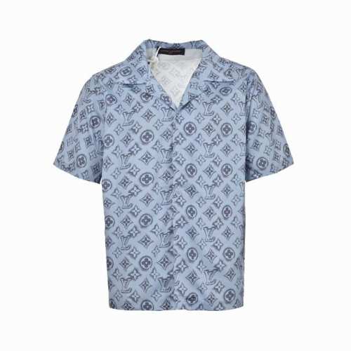 Louis Vuitton 路易威登 24Ss 满印老花丝质套装短袖衬衫 天花板版本，夏日必入款式 Size:46-52