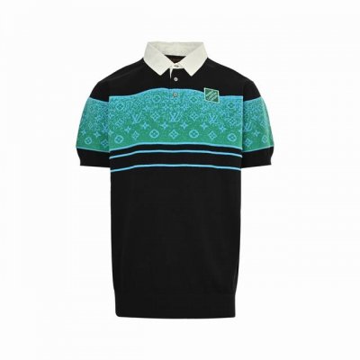 louis Vuitton 路易威登 25Ss 蛇变系列绿色拼接针织polo短袖 原 p10,650购买 细针棉质针织 标准版型 左侧胸前 Marque L.U