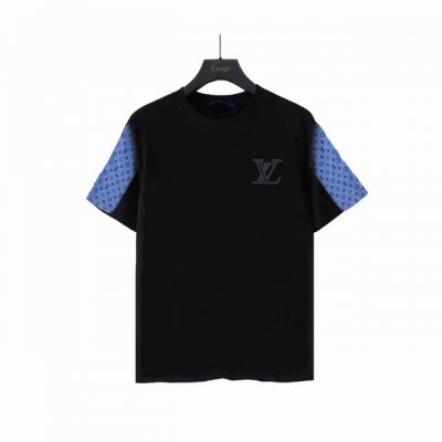 实拍细节图+细节图 Louis Vuitton 路易威登 老花肩膀短袖 对色定染面料，超精细平网印花工艺，采用细致纱网材质做网板，定染纯棉面料，更加体现图案逼真