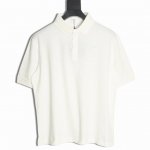 prada 普拉达 25Ss 字母刺绣polo短袖T恤 采用进口田岛绣花机制作 辅料均开磨定制 正确配置 黑色2025普拉达正品包装 克定制定染爽滑珠地 版型大